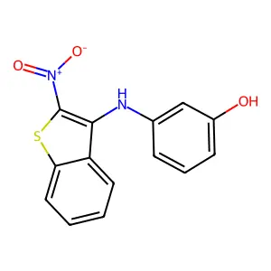 Phenol, 3-((2-nitrobenzo(b)thien-3-yl)amino)- structure