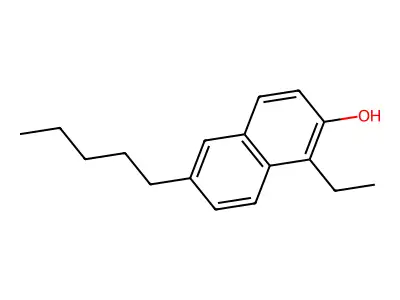 2-Naphthalenol, 1-ethyl-6-pentyl- structure