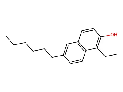 2-Naphthol, 1-ethyl-6-hexyl- structure
