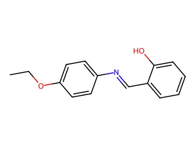 Alpha-(4-ethoxyphenylimino)-O-cresol structure