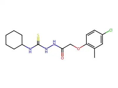 1-(2-(4-Chloro-2-methylphenoxy)acetyl)-4-cyclohexylthiosemicarbazide structure