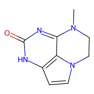 4-Methyl-5,6-dihydro-1H-pyrrolo[3,2,1-DE]pteridin-2(4H)-one structure