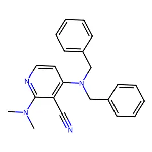 4-(Dibenzylamino)-2-(dimethylamino)nicotinonitrile structure