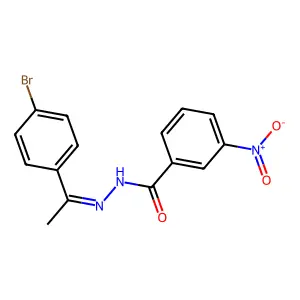 N'-[1-(4-bromophenyl)ethylidene]-3-nitrobenzohydrazide structure