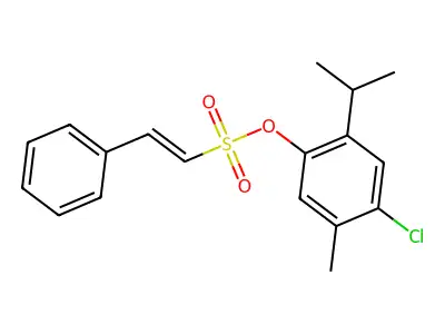 (4-chloro-5-methyl-2-propan-2-ylphenyl) (E)-2-phenylethenesulfonate structure