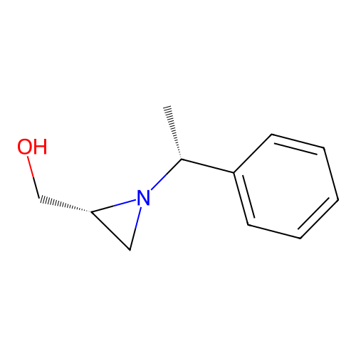 [1-(1-phenylethyl)aziridin-2-yl]methanol structure