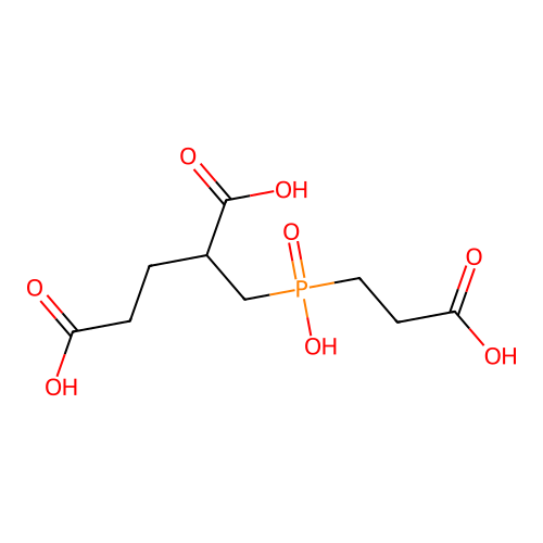 2-[[2-Carboxyethyl(hydroxy)phosphoryl]methyl]pentanedioic acid structure
