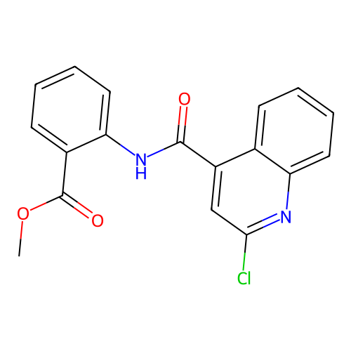 Methyl 2-{[(2-chloroquinolin-4-yl)carbonyl]amino}benzoate structure