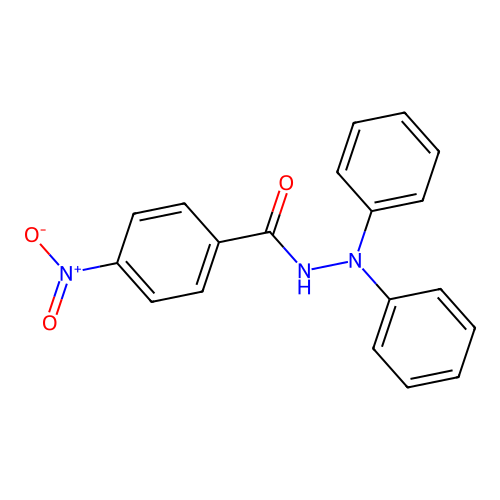 4-nitro-N',N'-diphenylbenzohydrazide structure