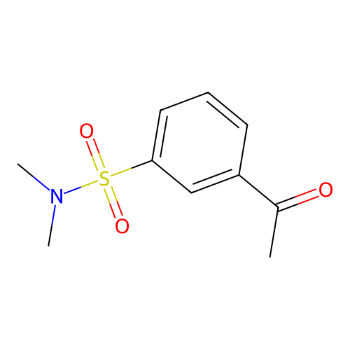 3-acetyl-N,N-dimethylbenzene-1-sulfonamide structure