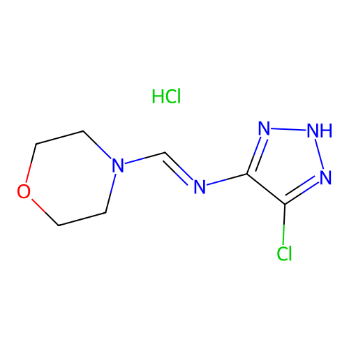 4-((5-Chloro-1H-1,2,3-triazol-4-yl)iminomethyl)morpholine monohydrochloride structure