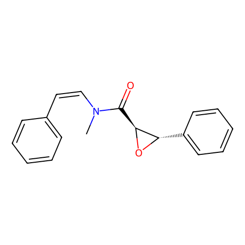 (2R,3S)-N-Methyl-3-phenyl-N-[(Z)-2-phenylvinyl]-2-oxiranecarboxamide structure