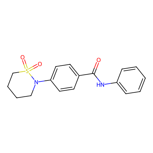 4-(1,1-dioxothiazinan-2-yl)-N-phenylbenzamide structure