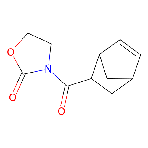 3-(Bicyclo[2.2.1]hept-5-ene-2-carbonyl)-1,3-oxazolidin-2-one structure