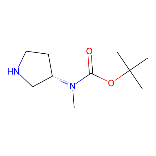 (S)-Methyl-pyrrolidin-3-yl-carbamic acid tert-butyl ester structure