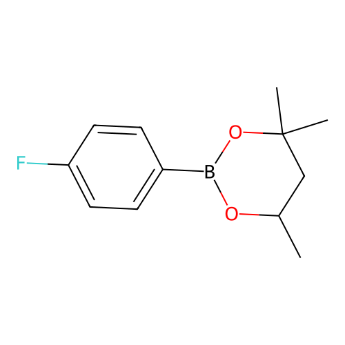 2-(4-Fluorophenyl)-4,4,6-trimethyl-1,3,2-dioxaborinane structure