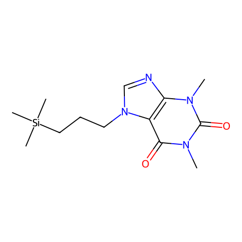 1,3-dimethyl-7-(3-(trimethylsilyl)propyl)-1H-purine-2,6(3H,7H)-dione structure