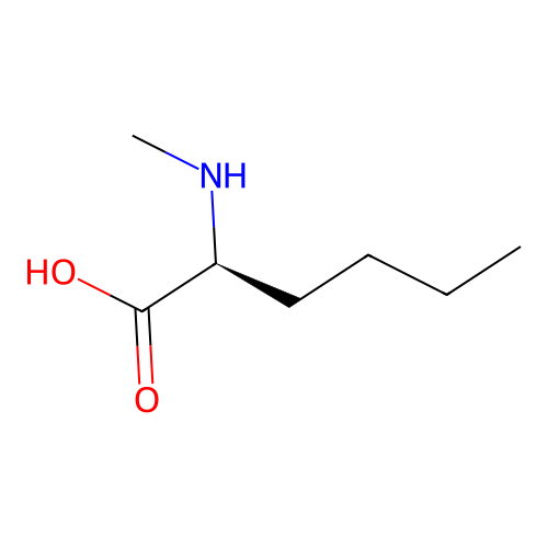 (2S)-2-(methylamino)hexanoic acid structure