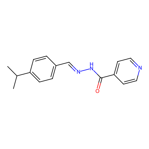 N'-(4-isopropylbenzylidene)isonicotinohydrazide structure