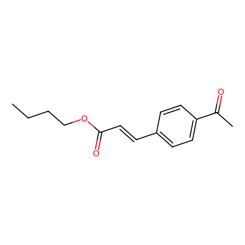 (E)-3-(4-Acetyl-phenyl)-acrylic acid butyl ester structure