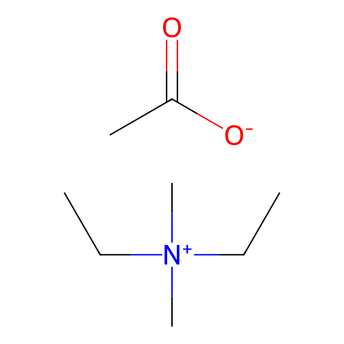 Ethanaminium, N-ethyl-N,N-dimethyl-, acetate structure