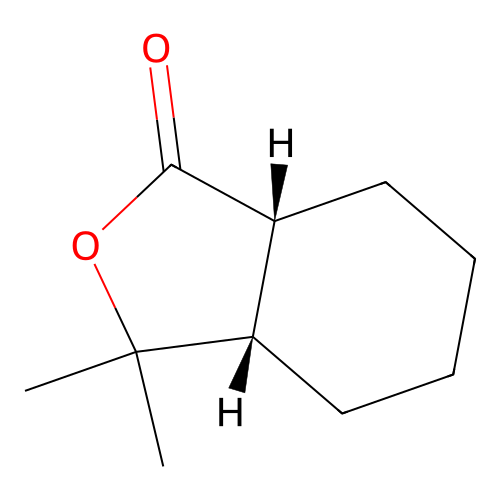 (3aS,7aR)-3,3-dimethyl-3a,4,5,6,7,7a-hexahydro-2-benzofuran-1-one structure