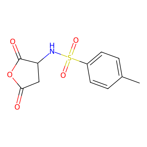 N-(2,5-dioxotetrahydro-3-furanyl)-4-methylbenzenesulfonamide structure