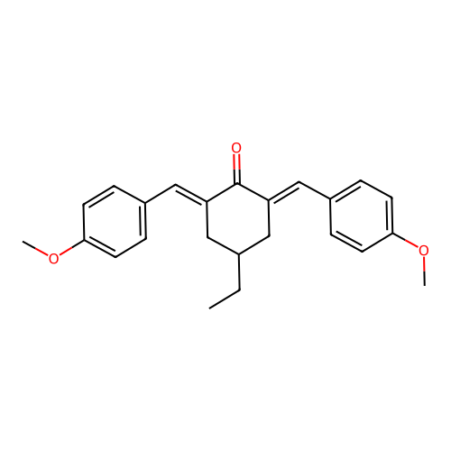 2,6-Bis[(4-methoxyphenyl)methylene]-4-ethylcyclohexan-1-one structure