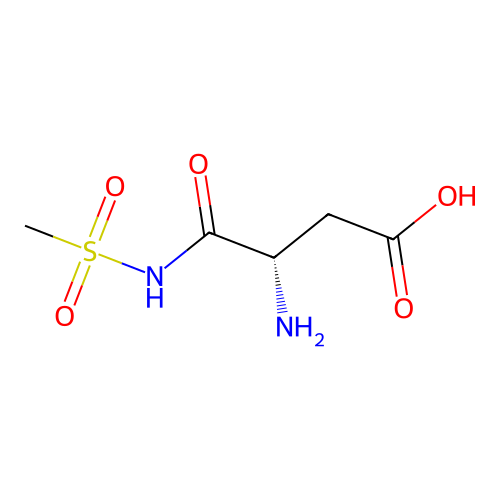 (3S)-3-amino-4-(methanesulfonamido)-4-oxobutanoic acid structure