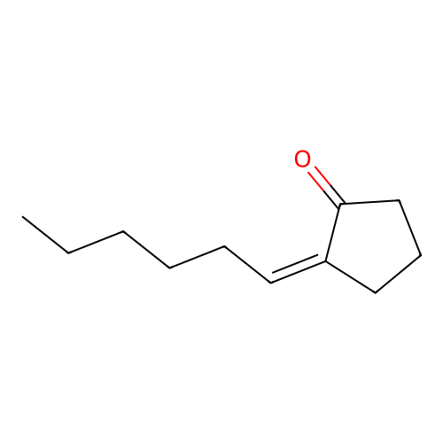 2-Hexylidenecyclopentanone structure