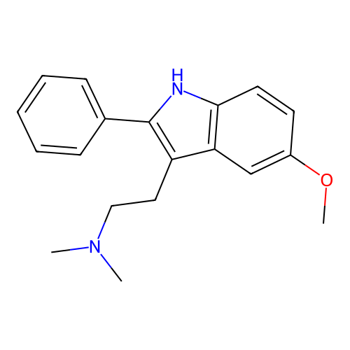 5-methoxy-2-phenyl-N,N-dimethyltryptamine structure