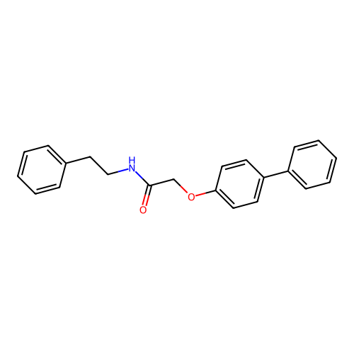 N-(2-phenylethyl)-2-(4-phenylphenoxy)acetamide structure