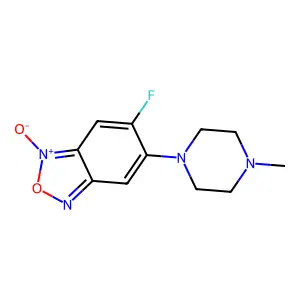 6-Fluoro-5-(4-methylpiperazin-1-yl)benzo[1,2,5]oxadiazol-1-oxide structure