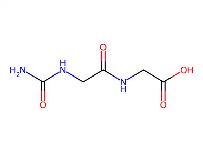 (2-Ureido-acetylamino)-acetic acid structure