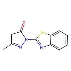 Pyrazol-5(4H)-one, 1-(2-benzothiazolyl)-3-methyl- structure