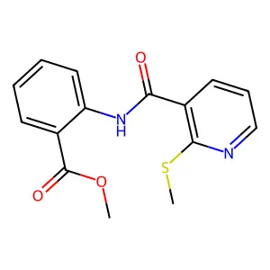 Methyl 2-[2-(methylsulfanyl)pyridine-3-amido]benzoate structure