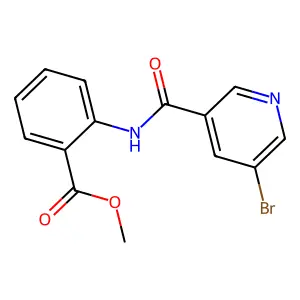 Methyl 2-{[(5-bromopyridin-3-yl)carbonyl]amino}benzoate structure