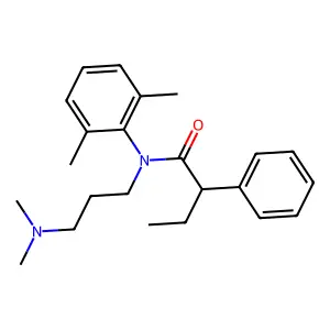 Butyranilide, N-(3-(dimethylamino)propyl)-2',6'-dimethyl-2-phenyl- structure