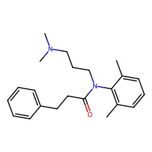 Hydrocinnamanilide, N-(3-(dimethylamino)propyl)-2',6'-dimethyl- structure