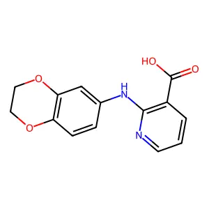 2-((2,3-Dihydrobenzo[b][1,4]dioxin-6-yl)amino)nicotinic acid structure
