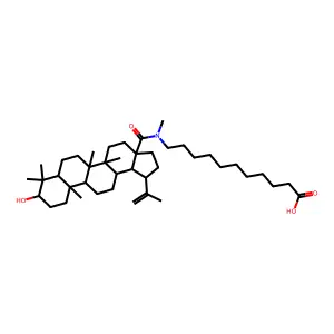 N-(3beta-Hydroxylup-20(29)-en-28-oyl)-N-methyl-11-aminoundecanoic acid structure