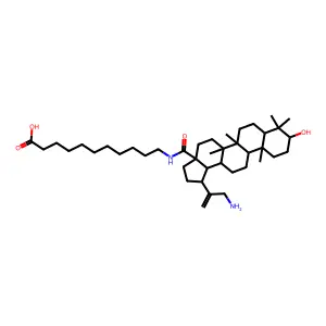 N-(3beta-Hydroxy-30-aminolup-20(29)-en-28-oyl)-11-aminoundecanoic acid structure