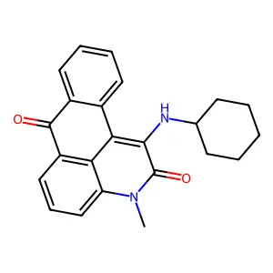 1-(cyclohexylamino)-3-methyl-3H-naphtho[1,2,3-de]quinoline-2,7-dione structure