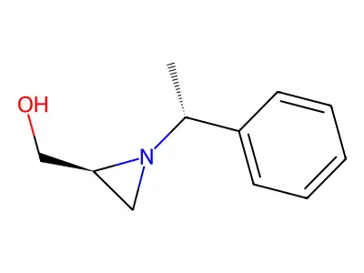 (R)-1-[(R)-alpha-Methylbenzyl)aziridine-2-methanol structure