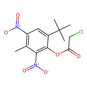 6-tert-Butyl-2,4-dinitro-3-methylphenol chloroacetate structure