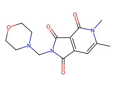 1H-Pyrrolo(3,4-c)pyridine-1,3,4(2H,5H)-trione, 5,6-dimethyl-2-(4-morpholinylmethyl)- structure