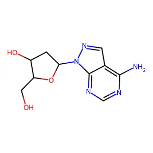 5-(4-Aminopyrazolo[3,4-d]pyrimidin-1-yl)-2-(hydroxymethyl)oxolan-3-ol structure
