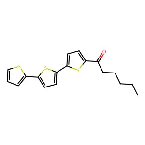 2-(2-Thienyl)-5-[5-(1-oxohexyl)-2-thienyl]thiophene structure