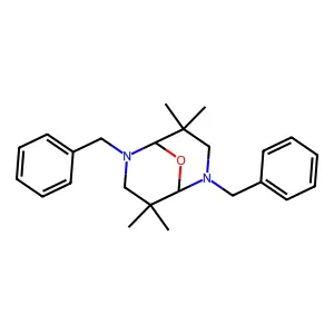 2,6-Dibenzyl-4,4,8,8-tetramethyl-9-oxa-2,6-diazabicyclo[3.3.1]nonane structure