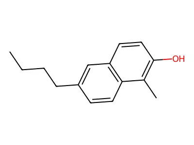2-Naphthol, 6-butyl-1-methyl- structure